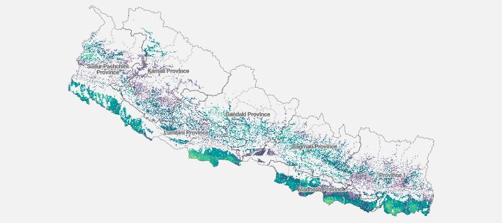 Preview of the Sand content layer for Nepal